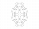 Elegant Ornate Emblem Vector Design for Laser Cutting DXF