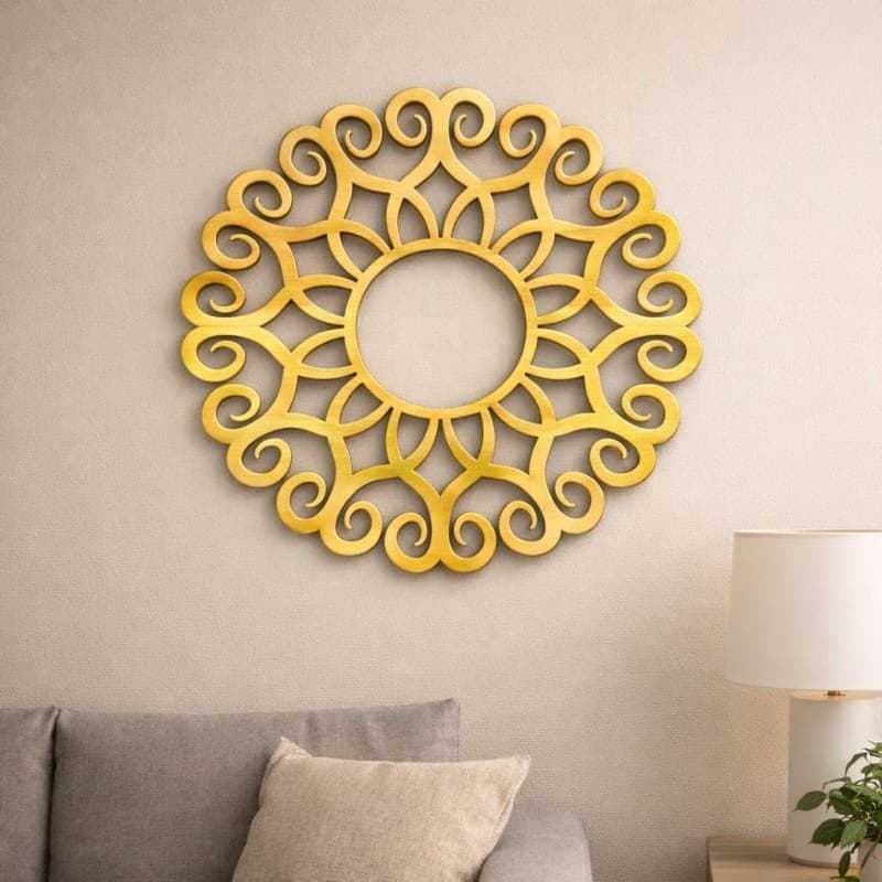 Elegant Ornate Floral Mandala Wall Art Laser Cut Vector File
