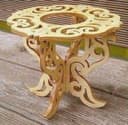 Elegant Ornate Flower Vase Stand Laser Cut Vector File