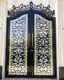 Elegant Ornate Front Gate Laser Cut Vector Design SVG File