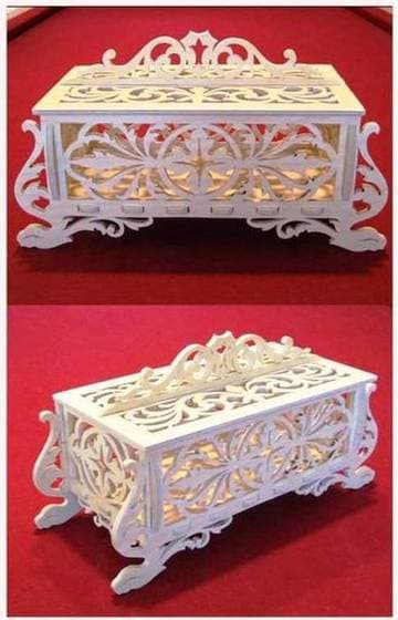 Caja de Joyas Ornamentada Vector para Corte Láser DXF