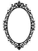 Elegant Ornate Oval Frame Vector Design for Laser Cutting