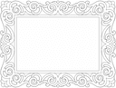 Elegant Ornate Rectangular Frame Vector Design DXF File