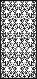 Panel con Patrón de Arabescos Elegante para Corte Láser