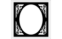 Diseño Vectorial de Marco Oval Decorativo Archivo DXF