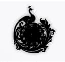 Elegant Peacock Wall Clock Laser Cut Vector File