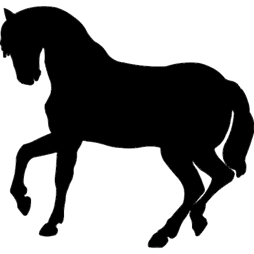 Elegant Prancing Horse Silhouette Vector Design DXF File