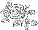 Design Vetorial de Ramo de Rosa Elegante Arquivo DXF