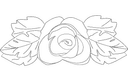 Elegant Rose Floral Ornament DXF Vector File for Laser Cutting