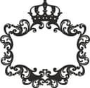 Elegant Royal Crown Frame Vector for Laser Cutting - Free SVG/DXF