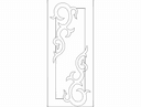 Elegant Scrollwork Door Panel Vector Design DXF File