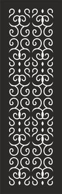 Elegant Seamless Floral Decorative Lattice Panel Vector DXF