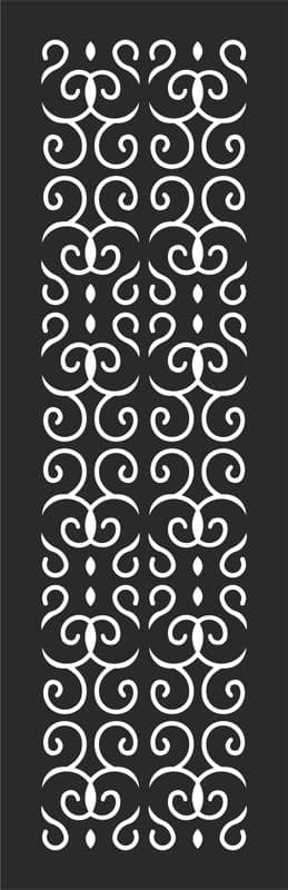 Elegant Seamless Floral Decorative Lattice Panel Vector DXF