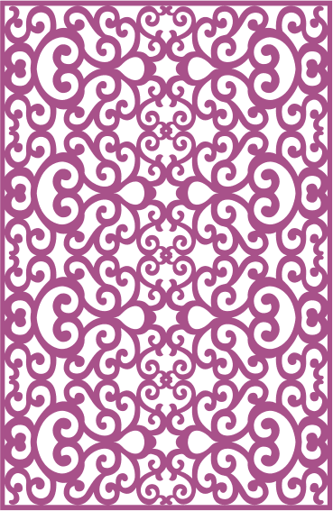 Elegant Seamless Floral Laser Cut Panel Vector