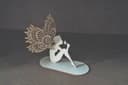 Elegante Hada Sentada con Alas Ornamentadas Archivo DXF 3D Puzzle