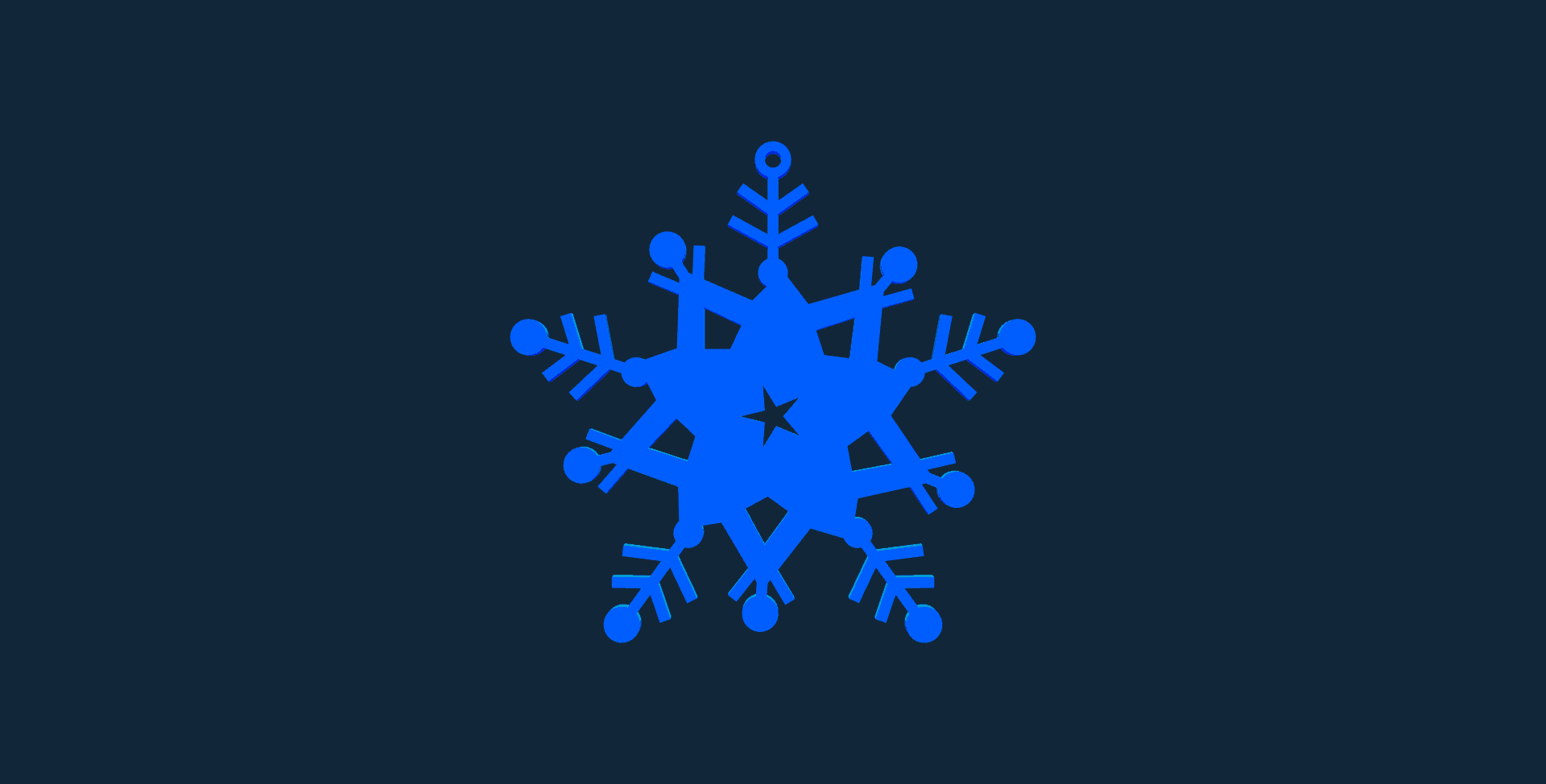 Elegant Snowflake Ornament Vector File for Laser Cutting