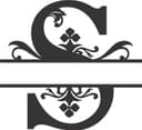 Elegant Split Monogram Letter S Vector - Free DXF File