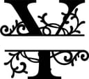 Monograma Dividido Letra Y Elegante para Corte a Laser (DXF)