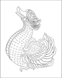 Diseño Vectorial de Pato Estilizado para Corte Láser DXF