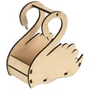 Cesta de Flores Cisne Elegante Arquivo Vetor Corte a Laser