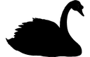 Silueta de Cisne Elegante Vector para Corte Láser DXF