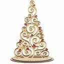 Árbol de Navidad con Espirales: Vector para Corte Láser