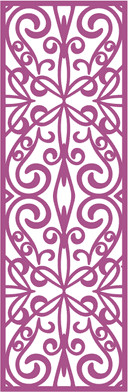 Elegant Swirl Decorative Panel Vector for Laser Cutting