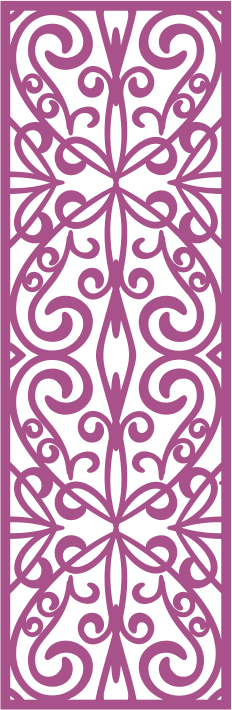 Elegant Swirl Decorative Panel Vector for Laser Cutting