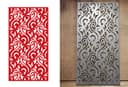 Elegant Swirl Pattern Laser Cut Panel DXF Vector File
