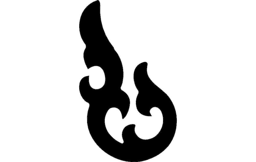 Elegant Thai-Inspired Ornamental Scroll Vector DXF