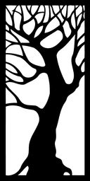 Elegant Tree Decorative CNC Panel Vector DXF File