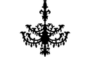 Elegant Victorian Chandelier Vector Design DXF File