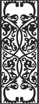 Panel Decorativo Victoriano con Arabescos Vector