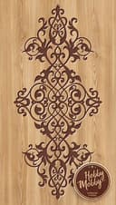 Panel Decorativo de Ornamento Damasco Vintage Vector DXF CDR