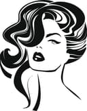 Elegant Vintage Glamour Woman Face Vector for Laser Cutting