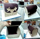 Caja para Tarjetas de Boda con Palomas - Vector Laser Cut