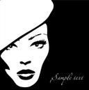Vector de Silueta de Rostro Femenino Elegante para Corte Láser