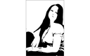 Elegant Woman Silhouette Portrait Vector DXF File