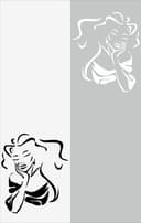 Elegant Woman Silhouette Stencil Vector File