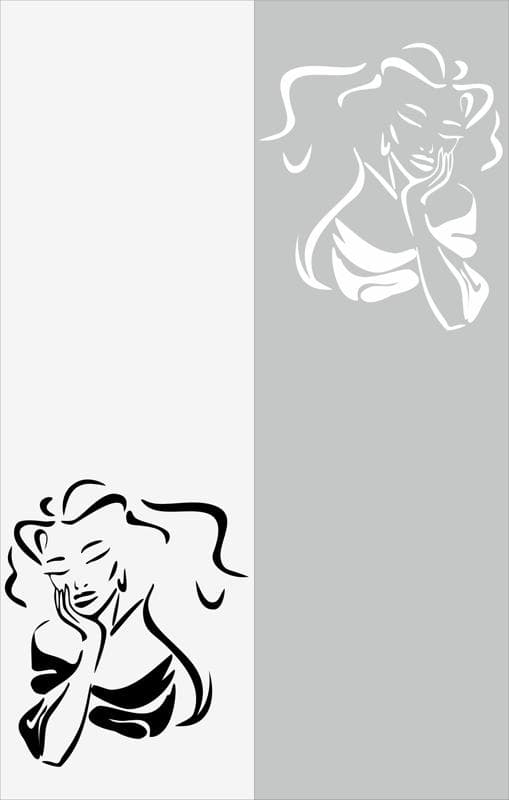 Elegant Woman Silhouette Stencil Vector File