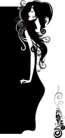 Elegant Woman Silhouette Vector Design for Laser Cutting