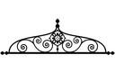 Elegant Wrought Iron Arch Decorative Vector File DXF