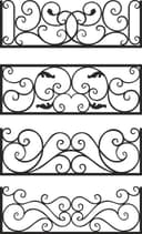 Archivos Vectoriales de Barandillas de Hierro Forjado
