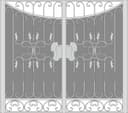 Design de Portão de Ferro Forjado Elegante para CNC