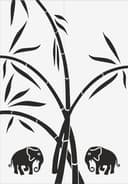 Elephant and Bamboo Jungle Pattern Laser Cut Vector File