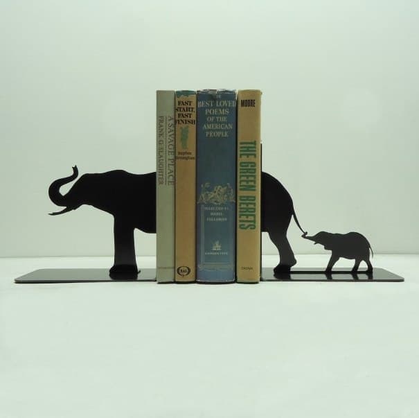 Elephant Family Bookends Vector Design for Laser Cutting