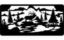 Elk Mountain Landscape Vector Laser Cut File DXF