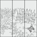 Enchanted Fairy Tale Castle Triptych Vector File for CNC