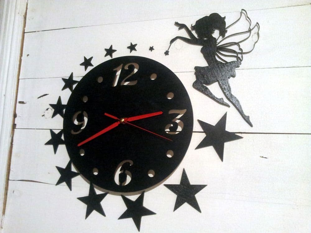 Enchanted Fairy Wall Clock Laser Cut Vector File