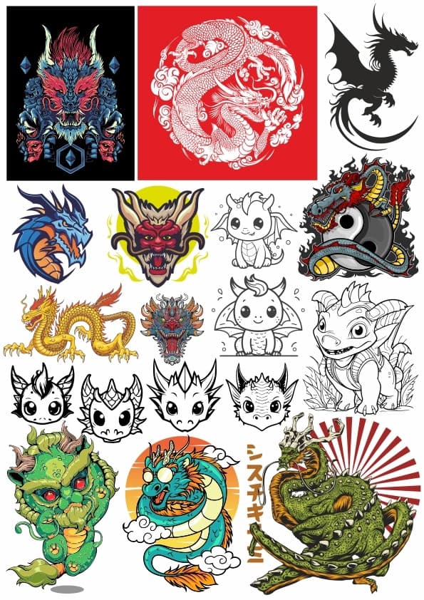Epic Dragon Vector Collection for Laser Cutting and CNC